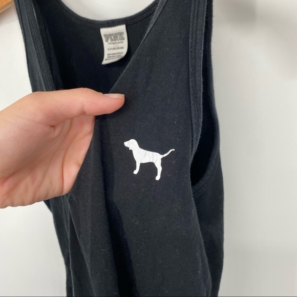 Victoria’s Secret PINK Black V-Neck Tank Bodysuit - Picture 3 of 6